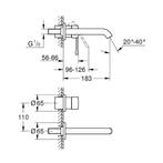 Essence New Inbouw Wandkraan 2 Gats L Size Met Uitloop 23 Cm, Doe-het-zelf en Verbouw, Sanitair, Ophalen of Verzenden, Nieuw
