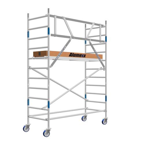 Basic rolsteiger 90 x 4,2m WH AGS-voorloopleuning, Doe-het-zelf en Verbouw, Steigers, Rolsteiger of Kamersteiger, Nieuw, 2 tot 5 meter