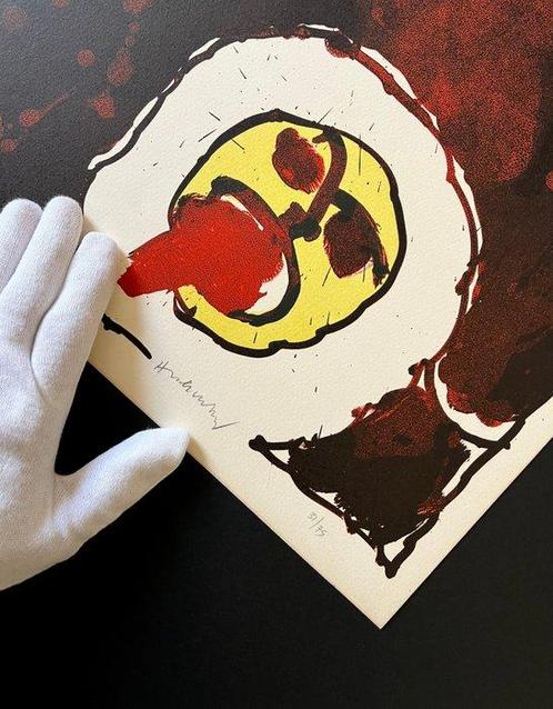 Pierre Alechinsky (1927) - Composition CoBrA, Antiek en Kunst, Antiek | Overige Antiek