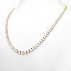 Halsketting - 14 karaat Geel goud, D-E/VVS - 9.30ct. tw., Nieuw