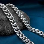 Zilveren gourmetschakel ketting | 43 cm (grote veerring), Ophalen of Verzenden, Gebruikt, Overige kleuren, Zilver