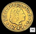 Spanje. Felipe V (1700-1746). 1/2 Escudo 1744 - Madrid JA, Postzegels en Munten, Munten | Europa | Niet-Euromunten