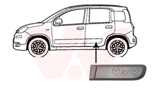 DEURBEKLEDING VOOR FIAT PANDA 2012- 735537085, Auto diversen, Auto-accessoires, Nieuw, Ophalen of Verzenden