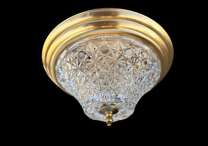 Plafondlamp - Gouden metaal, kristal, Huis en Inrichting, Overige Huis en Inrichting