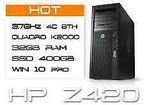 HP Z420 2x E5-1620v2 3,7GHz 4C 8T/ 32GB /SSD 500GB / K2000, Ophalen of Verzenden, Zo goed als nieuw, 3 tot 4 Ghz