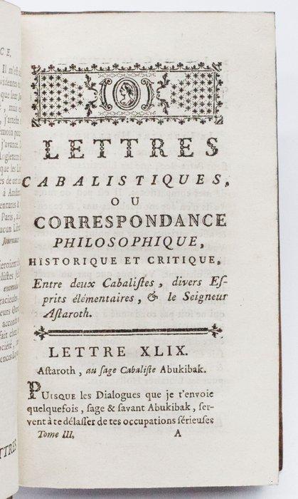 dArgens - Lettres Cabalistiques - 1770, Antiek en Kunst, Antiek | Boeken en Bijbels