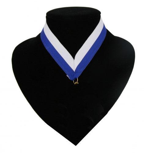 Lint voor een medaille blauw en wit - Medailles, Hobby en Vrije tijd, Feestartikelen, Ophalen of Verzenden
