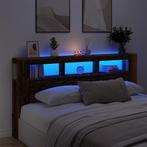 vidaXL Hoofdeinde met LED 200x18,5x103,5 cm bewerkt hout oud, Huis en Inrichting, Slaapkamer | Bedden, Verzenden, Nieuw, Bruin