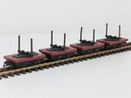 LGB 40500 Set 2 paar Smalspoor schamelwagens zonder lading, Hobby en Vrije tijd, Gebruikt, Overige typen, Ophalen of Verzenden