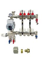 2 groeps rvs vloerverwarmingverdeler met pomp incl kopp 16x2, Doe-het-zelf en Verbouw, Verwarming en Radiatoren, Ophalen of Verzenden