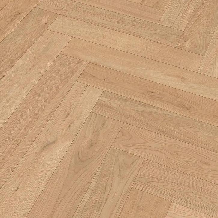 FLOER Hybride Hout Visgraat 5015 Puur Eiken Parketvloer, Huis en Inrichting, Stoffering | Vloerbedekking, Parket, Overige kleuren