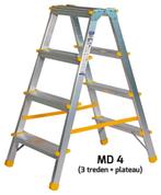 Dubbele Trap Maxall MD 4 (Huishoudtrap), Doe-het-zelf en Verbouw, Ladders en Trappen, Nieuw, Trap, Minder dan 2 meter, Verzenden