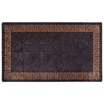 vidaXL Vloerkleed wasbaar anti-slip 190x300 cm zwart en, Verzenden, Nieuw, Zwart