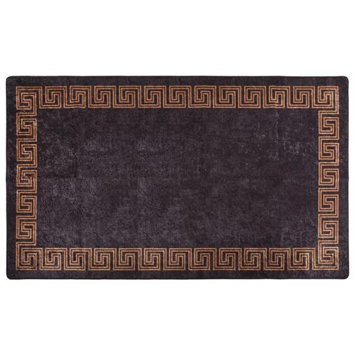 vidaXL Vloerkleed wasbaar anti-slip 190x300 cm zwart en, Huis en Inrichting, Stoffering | Tapijten en Kleden, Zwart, Nieuw, Verzenden