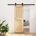 vidaXL Schuifdeur met beslag 70x210 cm massief grenenhout, Doe-het-zelf en Verbouw, Deuren en Horren, Verzenden, Nieuw