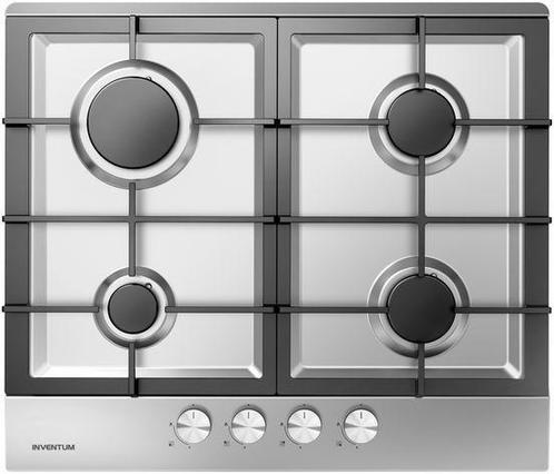Inventum IKG6023GRVS inbouw gas kookplaat, Witgoed en Apparatuur, Kookplaten, Inbouw, 4 kookzones, Energieklasse A of zuiniger