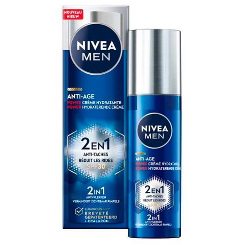 NIVEA Men Anti-Age Power 2-in-1 Hydraterende Crème, Sieraden, Tassen en Uiterlijk, Uiterlijk | Gezichtsverzorging, Nieuw, Verzenden