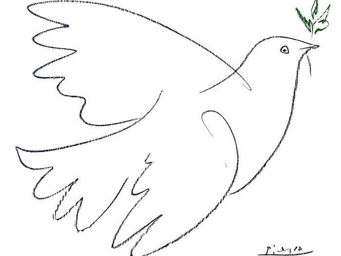 Pablo Picasso (after) - Colombe - Offset Lithography - M&S, Antiek en Kunst, Kunst | Tekeningen en Foto's