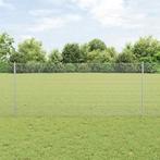 vidaXL gegalvaniseerd draadhek met 44 U-palen zilver 1x50 m, Verzenden, Nieuw, IJzer