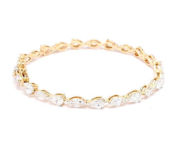 Armband - 14 karaat Geel goud - 6.63ct. tw. - Diamant -, Sieraden, Tassen en Uiterlijk, Armbanden