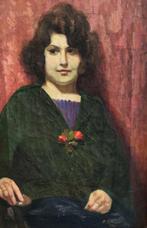 Francisco Climent Mata (1894-1964) - Retrato de mujer, Antiek en Kunst, Kunst | Schilderijen | Klassiek