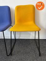 set van Lensvelt vergaderstoel - geel en blauw gestoffeerd -, Vergader- of Presentatieruimte, Ophalen of Verzenden, Gebruikt, Stoel