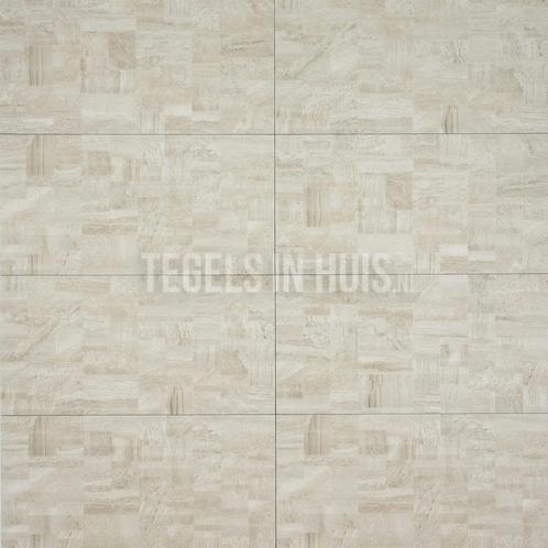 Vloertegel / wandtegel portman almond decor 32x62.5, Doe-het-zelf en Verbouw, Tegels, Vloertegels, Nieuw, 10 m² of meer, Keramiek