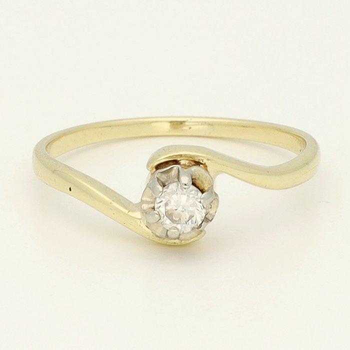 Zonder minimumprijs - Ring - 14 karaat Geel goud Diamant, Sieraden, Tassen en Uiterlijk, Ringen
