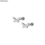 Zilveren vlinder piercings studs, Sieraden, Tassen en Uiterlijk, Piercings, Verzenden, Nieuw, Zilver