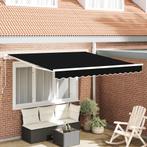vidaXL Luifel handmatig uitschuifbaar 350x250 cm zwart, Verzenden, Nieuw