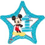 Mickey Mouse Helium Ballon Ster 1 jaar 43cm leeg, Hobby en Vrije tijd, Feestartikelen, Verzenden, Nieuw