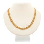 Gouden Franse gourmet schakel ketting | 44,5 cm, Sieraden, Tassen en Uiterlijk, Kettingen, Ophalen of Verzenden, Gebruikt, Overige kleuren