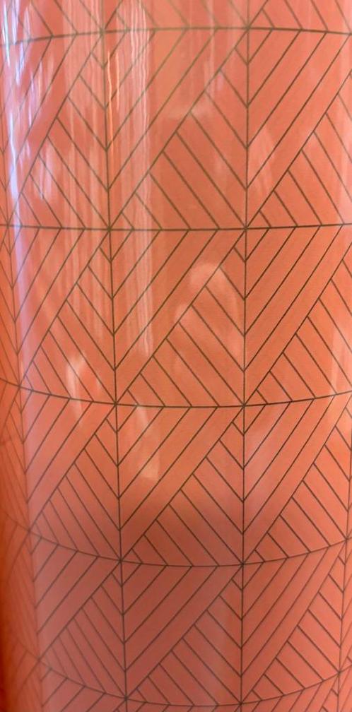 Inpakpapier Grafisch Oranje - Breedte 70 cm - m lang -, Hobby en Vrije tijd, Knutselen, Overige typen, Nieuw, Ophalen of Verzenden
