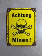 Pas op mijnen! - World War II - Emaille bord - Emaille,