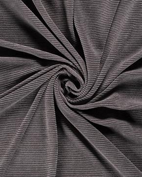 Nicky Velours Rib Stof Grijs, Hobby en Vrije tijd, Stoffen en Lappen, Grijs, Nieuw