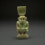 Replica van het oude Egyptisch Staande god Pataikos beeld, Antiek en Kunst