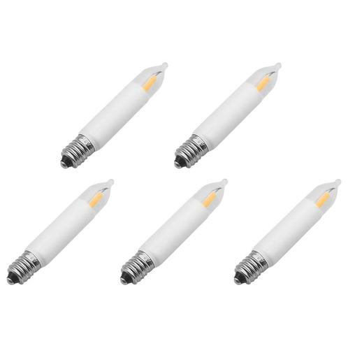 Reserve Kerstlampjes E10 LED Filament Kaars - 5 stuks -, Diversen, Kerst, Nieuw, Verzenden
