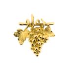 18 Krt. Gouden broche van een tros druiven (kettinghanger), Ophalen of Verzenden, Gebruikt, Overige kleuren, Goud