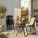 Klapstoelen Set 4 Zwart Eco-leer | Nieuw | Scherpe Prijs, Huis en Inrichting, Stoelen, Zwart, Nieuw, Leer, Ophalen of Verzenden