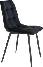 House Nordic Middelfart Eetkamerstoel Velvet Zwart - Set van, Huis en Inrichting, Stoelen, Verzenden, Nieuw