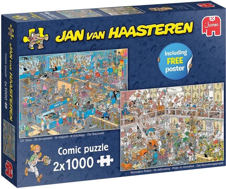 Jan van Haasteren - De Verbouwing &amp; De Bouwmarkt -, Hobby en Vrije tijd, Denksport en Puzzels, Nieuw, Ophalen of Verzenden