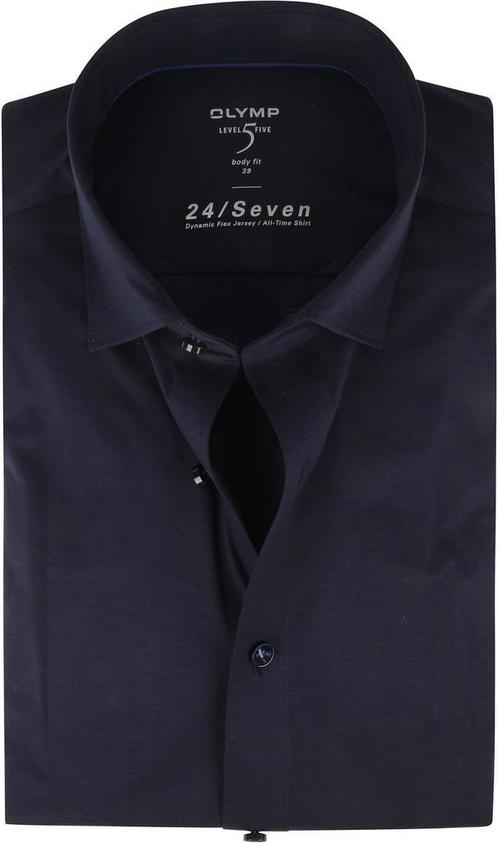 OLYMP Lvl 5 Overhemd 24/Seven Marine Blauw maat 46 Heren, Kleding | Heren, Overhemden, Blauw, Nieuw, Verzenden