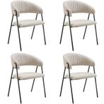 Eetkamerstoel Bedano, gestoffeerd, geweven stof, 150 kg - gr, Huis en Inrichting, Stoelen, Verzenden, Nieuw