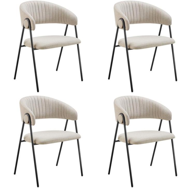 Eetkamerstoel Bedano, gestoffeerd, geweven stof, 150 kg - gr, Huis en Inrichting, Stoelen, Verzenden