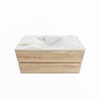 MONDIAZ VICA-DLUX 100cm badmeubel onderkast Washed Oak 2, Ophalen of Verzenden, Nieuw, Bad