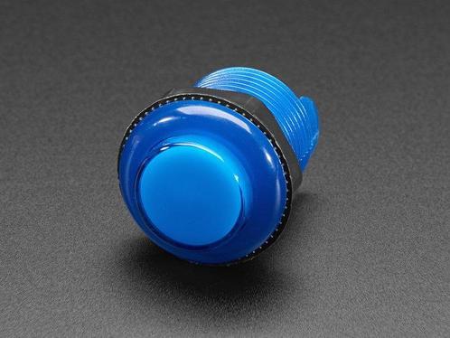 Arcade Button with LED - 30mm Translucent Blue Adafruit 3490, Hobby en Vrije tijd, Elektronica-componenten, Verzenden