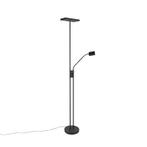 Moderne vloerlamp zwart incl. LED en dimmer met leeslamp -, Nieuw, Overige materialen, Modern, 150 tot 200 cm