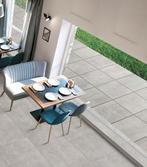 Betonlook terrasstegel Metallic mat beige 60,4x60,4x2 cm, Nieuw, Keramiek, Ophalen of Verzenden, Terrastegels