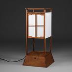 Papieromsloten tempellantaarn  (andon) - Hout,