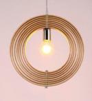 Ring Houten Design Hanglamp, E27 Fitting, 50cm, Naturel
